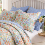 Greenland Home Fashions 100% Cotton Face 100% Microfiber Alice Pastel Sham Pastel