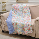 Greenland Home Fashions 100% Cotton Face 100% Microfiber Alice Pastel Accessory Throw Pastel