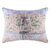Greenland Home Fashions Cotton Face Microfiber Back Kressida Pillow Sham Blue
