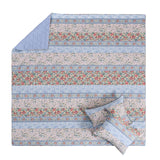 Greenland Home Fashions Kressida Cotton Reversible Lightweight Quilt Set Blue