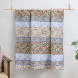 Greenland Home Fashion Kressida 100% Cotton Reversible Accessory Throw Blanket 50" x 60" Blue