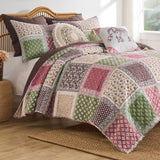 Greenland Home Fashions Priya 100% Cotton Reversible Lightweight Quilt Set Multi