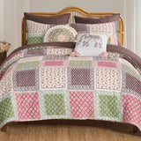 Greenland Home Fashions Priya 100% Cotton Reversible Lightweight Quilt Set Multi