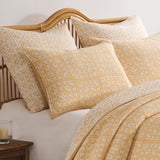 Greenland Home Fashions Granny Squares 100% Polyester Pillow Sham Gold