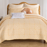 Greenland Home Fashions Granny Squares 100% Polyester Reversible Coverlet Set Gold