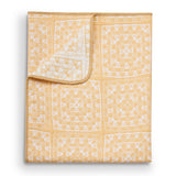 Greenland Home Fashion Granny Squares 100% Polyester Reversible Accessory Throw Blanket 50" x 60" Gold