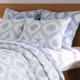 Greenland Home Fashions Laguna 100% Polyester Pillow Sham Chambray