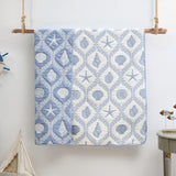 Greenland Home Fashion Laguna 100% Polyester Reversible Accessory Throw Blanket 50" x 60" Chambray