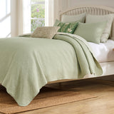 Greenland Home Fashions Harper Cotton Reversible Lightweight Coverlet Set Sage