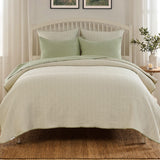 Greenland Home Fashions Harper Cotton Reversible Lightweight Coverlet Set Sage