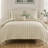 Greenland Home Fashions Millhouse Cotton Reversible Lightweight Coverlet Set Taupe
