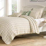 Greenland Home Fashions Millhouse Cotton Reversible Lightweight Coverlet Set Taupe