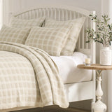Greenland Home Fashions Millhouse Cotton Reversible Lightweight Coverlet Set Taupe