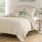 Greenland Home Fashions Millhouse Cotton Reversible Lightweight Coverlet Set Taupe