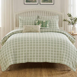 Greenland Home Fashions Millhouse Cotton Reversible Lightweight Coverlet Set Sage