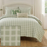 Greenland Home Fashions Millhouse Cotton Reversible Lightweight Coverlet Set Sage