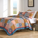 Greenland Home Fashions Tangier Cotton Reversible Lightweight Quilt Set Multi