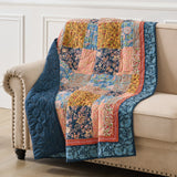 Greenland Home Fashions Tangier Accessory Cotton Face Microfiber Back Throw 50x60 Multi