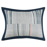 Greenland Home Fashions Voyage Cotton Blend Face Microfiber Back Pillow Sham Blue