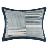 Greenland Home Fashions Voyage Cotton Blend Face Microfiber Back Pillow Sham Blue
