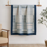 Greenland Home Fashions Voyage Cotton Blend Face Microfiber Back Accessory Throw 50x60 Blue
