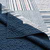 Greenland Home Fashions Voyage Cotton Blend Face Microfiber Back Accessory Throw 50x60 Blue