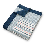 Greenland Home Fashions Voyage Cotton Blend Face Microfiber Back Accessory Throw 50x60 Blue