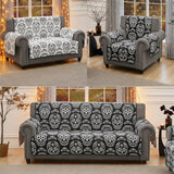Greenland Home Fashions 100% Jacquard Woven Polyester Sugar Skull Furniture Protector Black