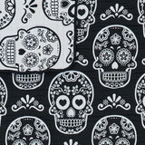 Greenland Home Fashions 100% Jacquard Woven Polyester Sugar Skull Furniture Protector Black