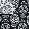 Greenland Home Fashions Sugar Skull 100% Polyester Reversible Coverlet Set Black