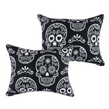 Greenland Home Fashions Sugar Skull 100% Polyester Pillow Sham Standard 20x26 Black