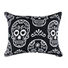 Greenland Home Fashions Sugar Skull 100% Polyester Pillow Sham Standard 20x26 Black