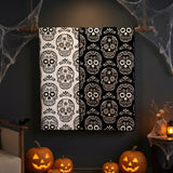 Greenland Home Fashions Sugar Skull 100% Polyester Accessory Throw 50x60 Black