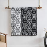 Greenland Home Fashions Sugar Skull 100% Polyester Accessory Throw 50x60 Black