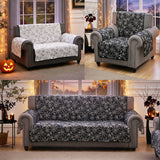 Greenland Home Fashions 100% Polyester Jacquard Spinderella Furniture Protector Black