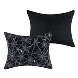 Greenland Home Fashions Spinderella 100% Polyester Pillow Sham Standard 20x26 Black