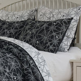 Greenland Home Fashions Spinderella 100% Polyester Pillow Sham Standard 20x26 Black