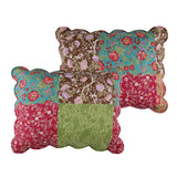 Greenland Home Fashions Danica Cotton Face Microfiber Back Pillow Pillow Sham Multi