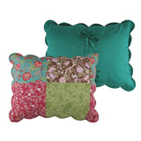Greenland Home Fashions Danica Cotton Face Microfiber Back Pillow Pillow Sham Multi