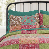Greenland Home Fashions Danica Cotton Face Microfiber Back Pillow Pillow Sham Multi