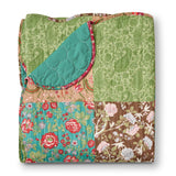 Greenland Home Fashions Danica Cotton Face Microfiber Back Accessory Throw 50x60 Multi