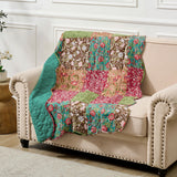 Greenland Home Fashions Danica Cotton Face Microfiber Back Accessory Throw 50x60 Multi