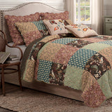 Greenland Home Fashions Hazel 100% Cotton Reversible Lightweight Quilt Set Multi