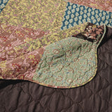 Greenland Home Fashions Hazel 100% Cotton Reversible Lightweight Quilt Set Multi