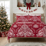 Greenland Home Fashions 100% Jacquard Woven Polyester Noella Coverlet Set Red