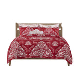 Greenland Home Fashions 100% Jacquard Woven Polyester Noella Coverlet Set Red
