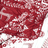 Greenland Home Fashions 100% Jacquard Woven Polyester Noella Coverlet Set Red