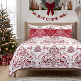 Greenland Home Fashions 100% Jacquard Woven Polyester Noella Coverlet Set Red