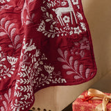 Greenland Home Fashions 100% Jacquard Woven Polyester Noella Accessory Throw Blanket 50" x 60" Red