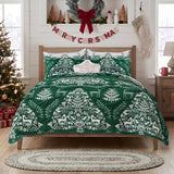 Greenland Home Fashions 100% Jacquard Woven Polyester Noella Coverlet Set Green